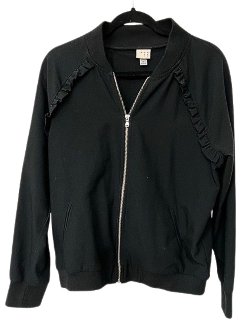 Bomber Jacket with Ruffle Detailing - Picture 2 of 3